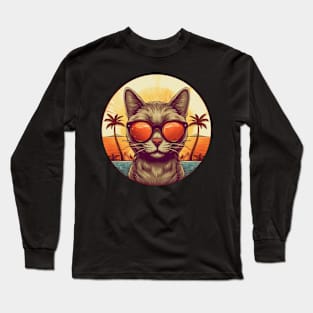 Retro Cat Long Sleeve T-Shirt